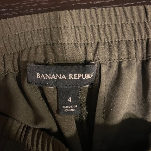 Banana Republic Pull On Elastic Waist Jogger Pant Athleisure Stretch Green Sz 4 - Picture 3 of 6
